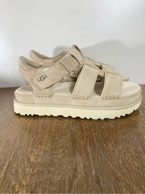 New Ugg Goldenstar Strap Platform Sandal Women’s Size 10 Sand